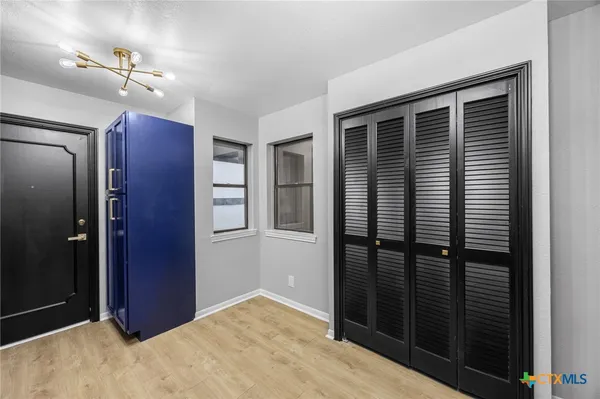 a view of hallway with stairs