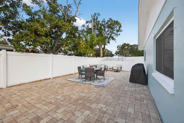 a view of outdoor space with seating area