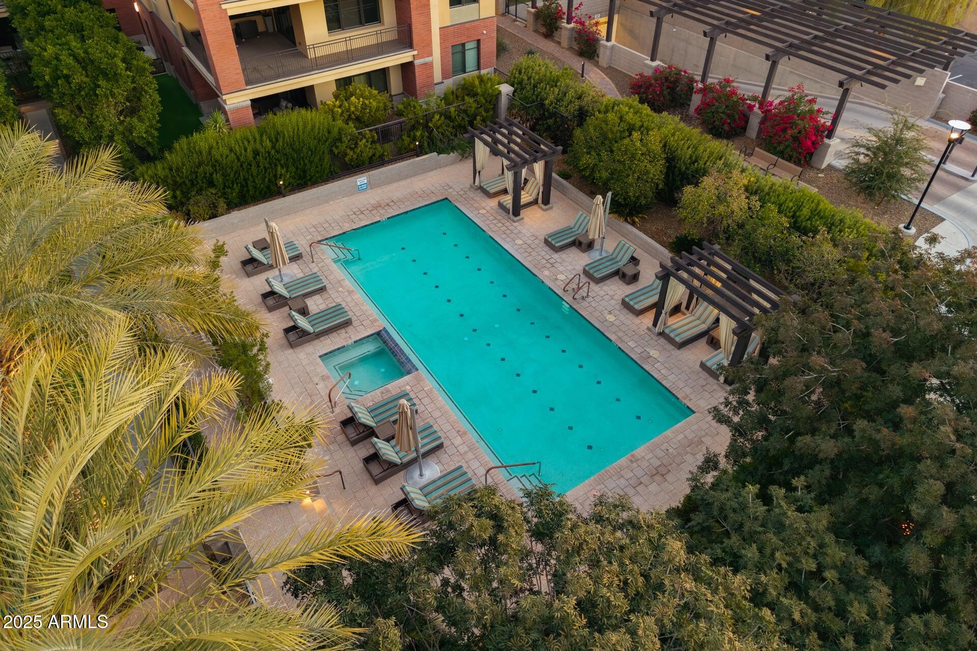 6166 North Scottsdale Road, Unit B2008 Paradise Valley, AZ 85253 - Photo 67 of 69 Enclave Unit 2008 - Sunrise Aerial Photo