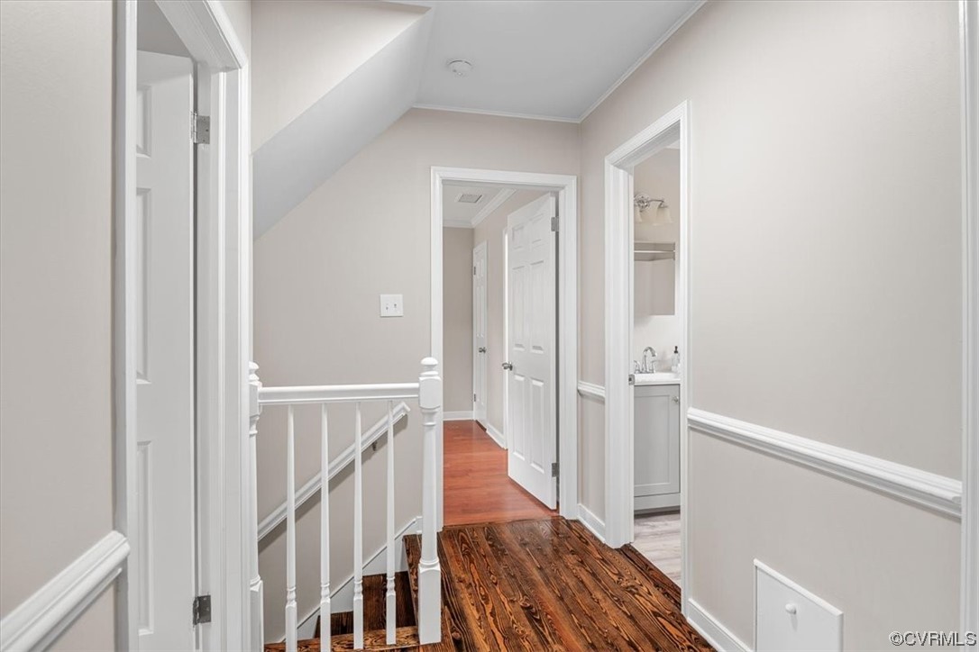4606 Brookridge Road Chesterfield, VA 23832 - Photo 32 of 48 a view of a hallway with wooden floor and entryway