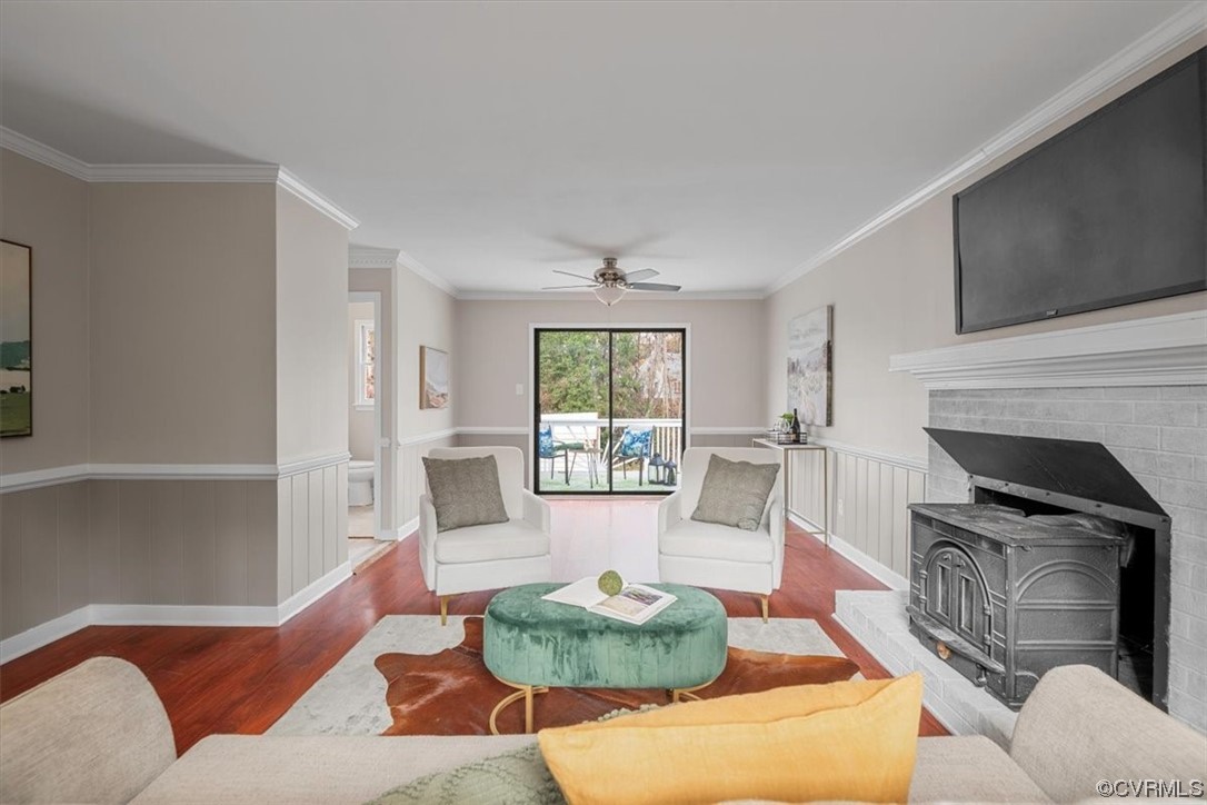 4606 Brookridge Road Chesterfield, VA 23832 - Photo 6 of 48 a living room with furniture and a fireplace