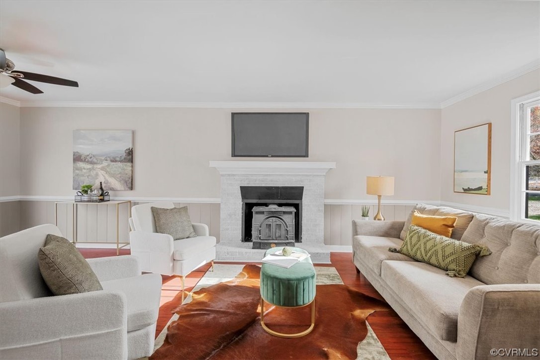 4606 Brookridge Road Chesterfield, VA 23832 - Photo 9 of 48 a living room with furniture and a fireplace
