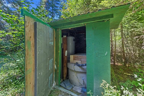a view of a lake with a mountain in the background