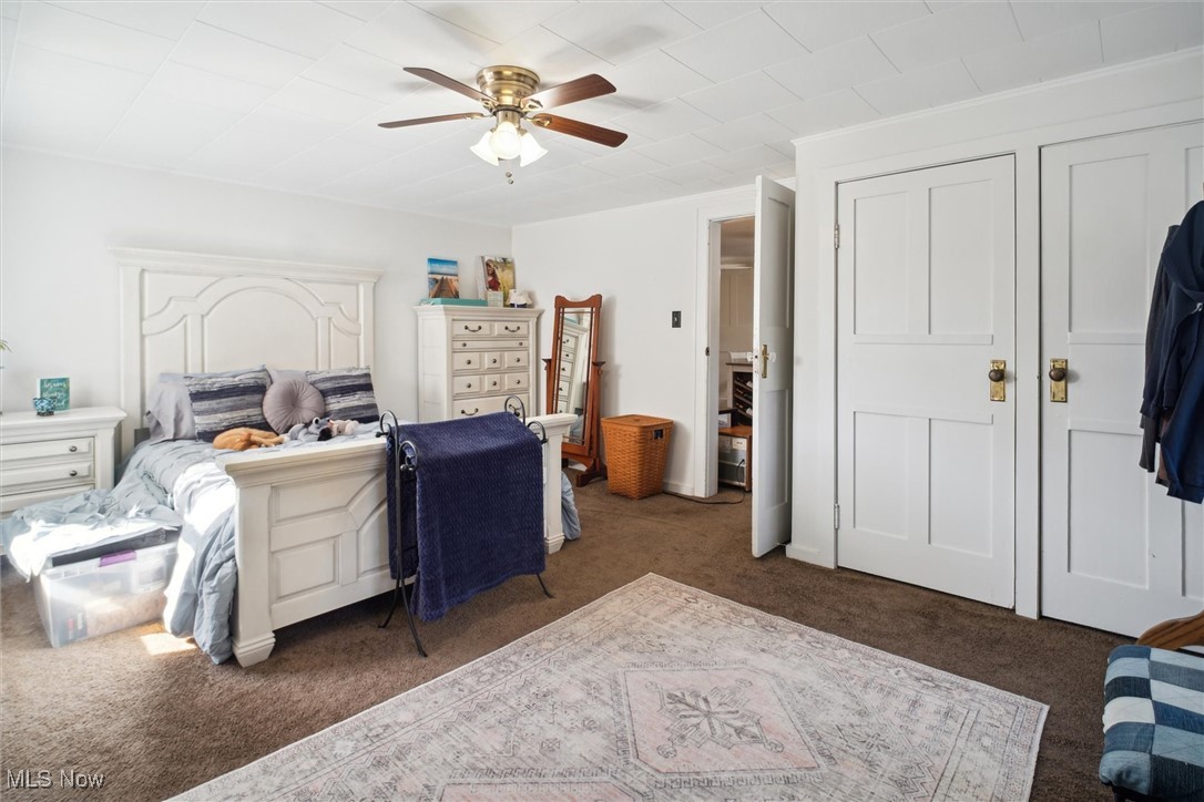 13930 Carter Road Wakeman, OH 44889 - Photo 24 of 45 Carpeted bedroom with ceiling fan
