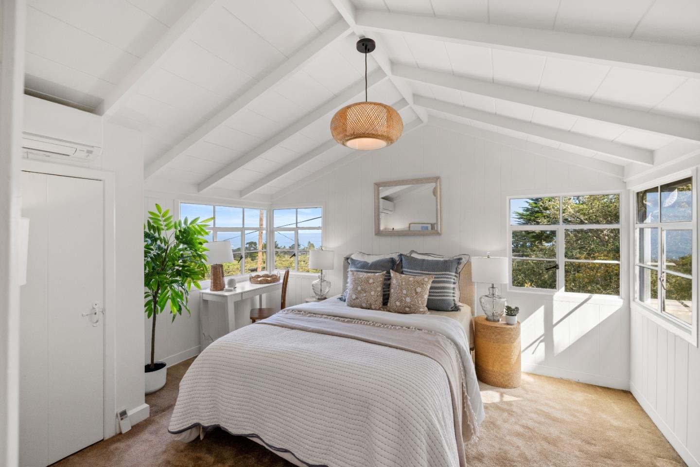 705 Grace Street Monterey, CA 93940 - Photo 14 of 28 a bedroom with a bed and a large window
