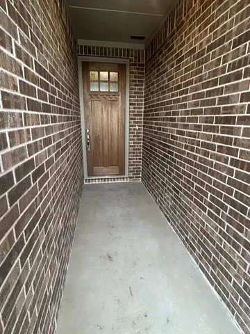 a view of wooden door