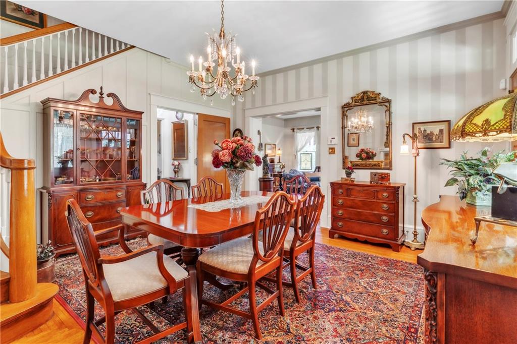 223 Belmont Road Butler, PA 16001 - Photo 13 of 50 a view of a dining room with furniture and chandelier