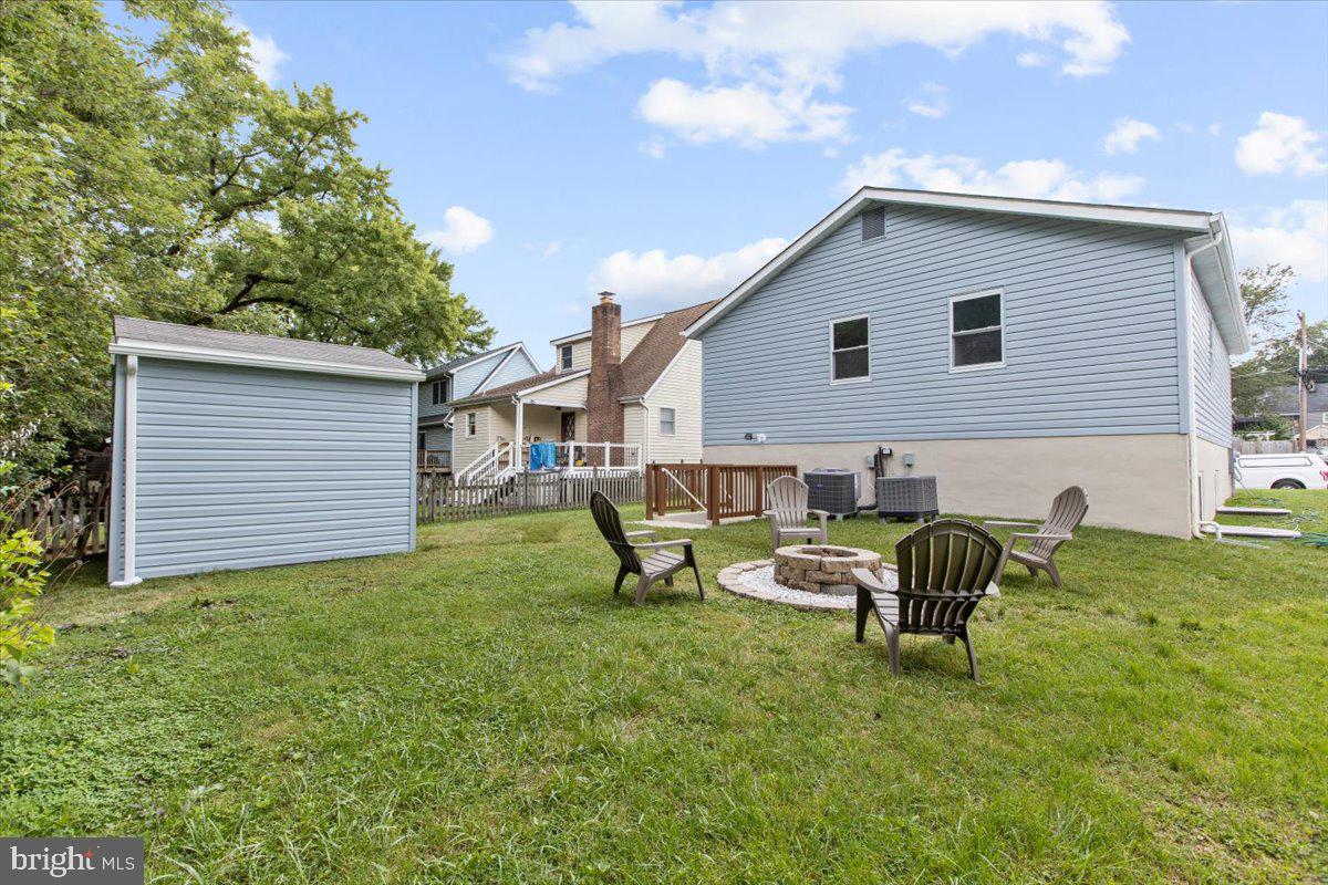 1224 Kendrick Road Rosedale, MD 21237 - Photo 4 of 44 Backyard with firepit and shed