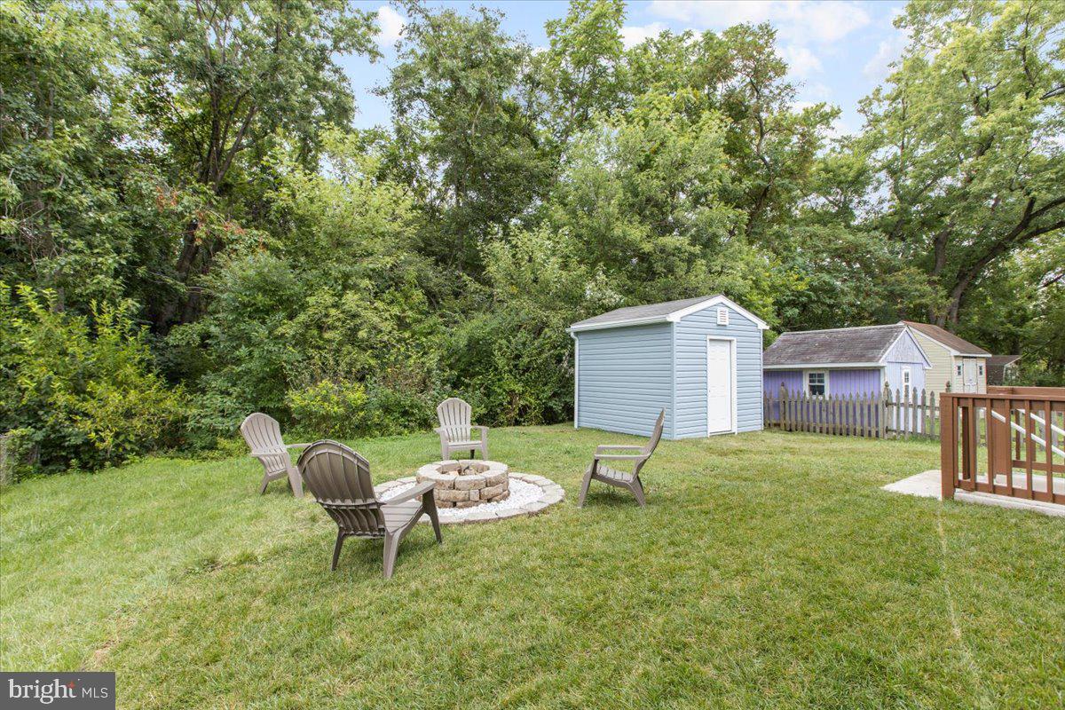1224 Kendrick Road Rosedale, MD 21237 - Photo 5 of 44 Backyard with firepit and shed