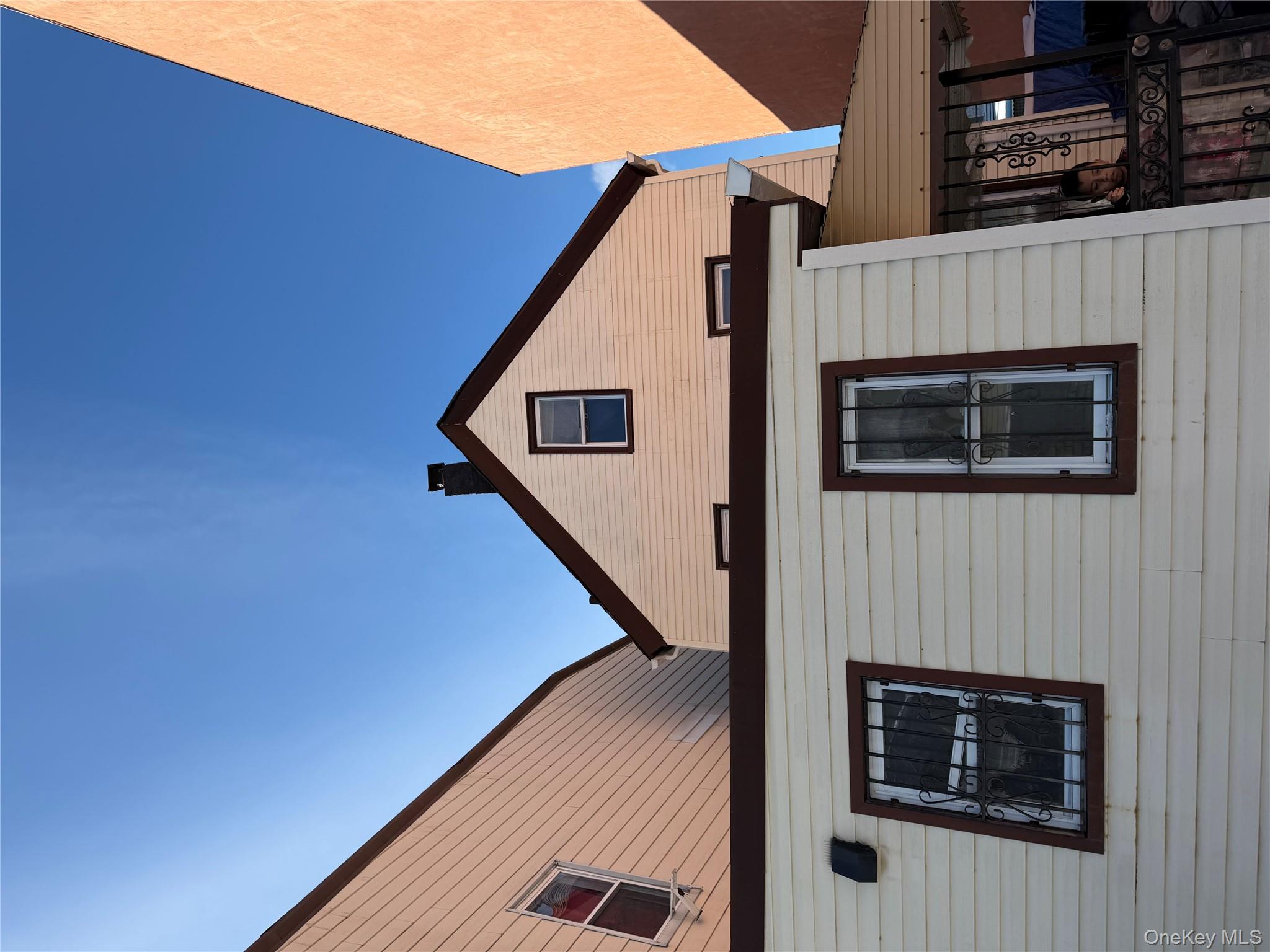 a front view of a house with balcony