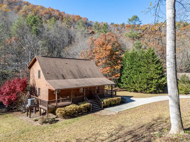 a view of a yard with a tree