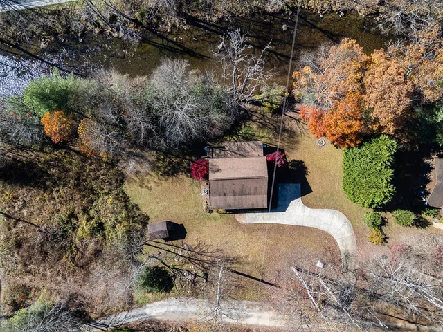 a view of a road with a snow on the road