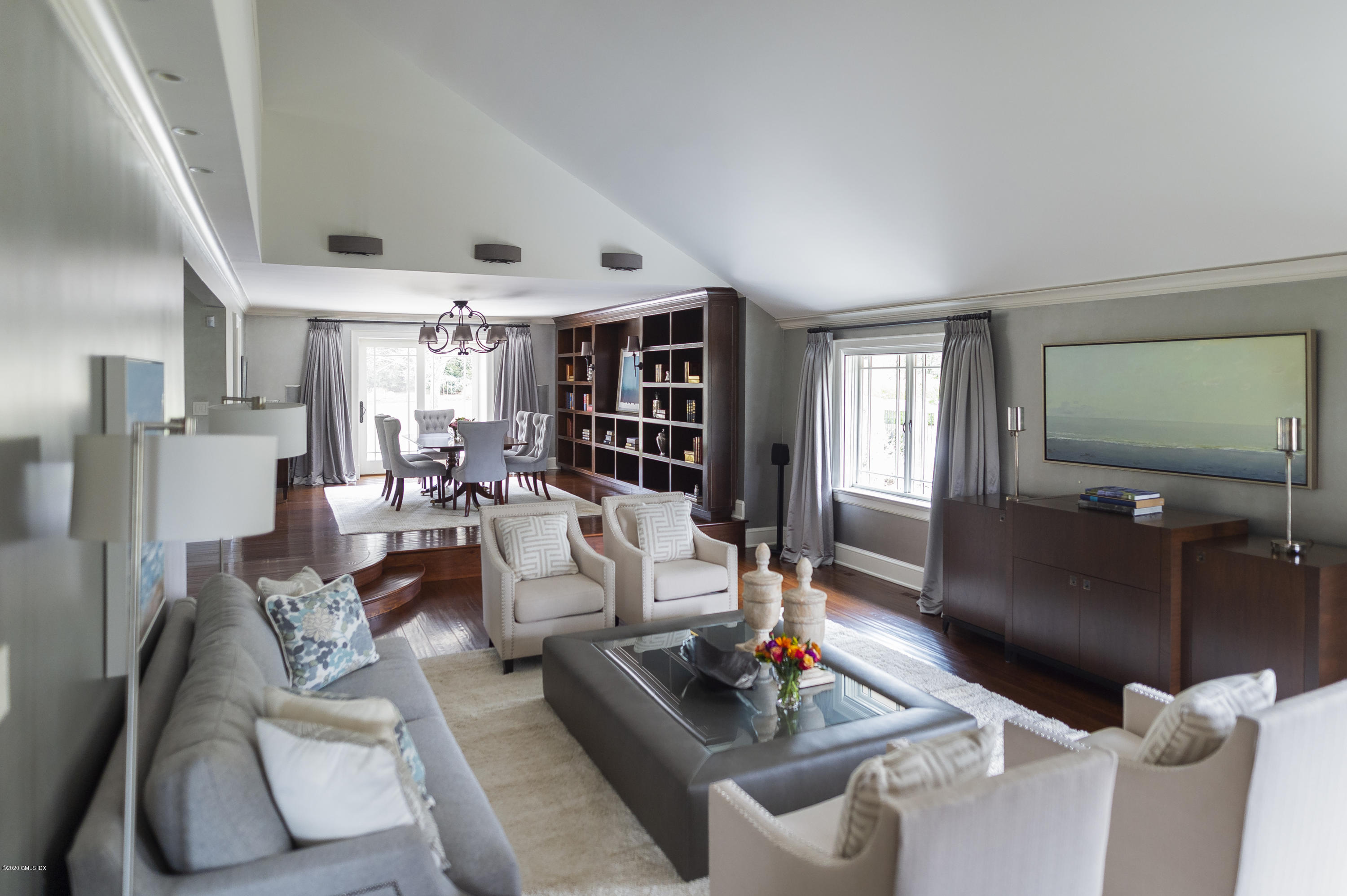 4 Doverton Drive Greenwich, CT 06831 - Photo 3 of 17 a living room with furniture and a flat screen tv