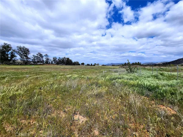 a view of a big yard with lots of green space