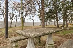 a view of a lake and outdoor space