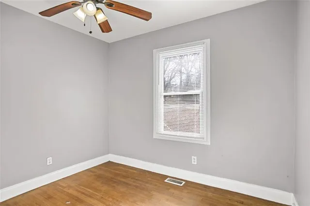 an empty room with a window