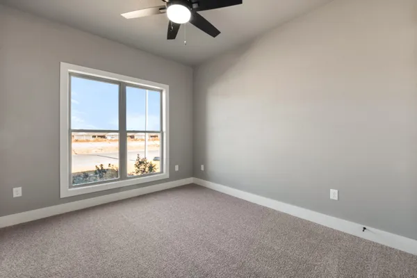 an empty room with a window