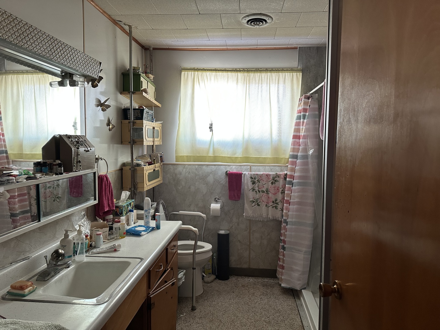 2999 Hartman Road Chadwick, IL 61014 - Photo 11 of 12 a bathroom with a sink mirror and a shower