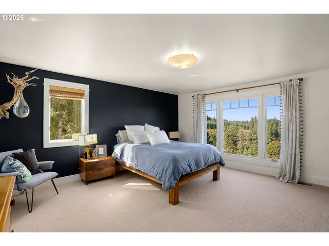 a bed room with a bed and a couch