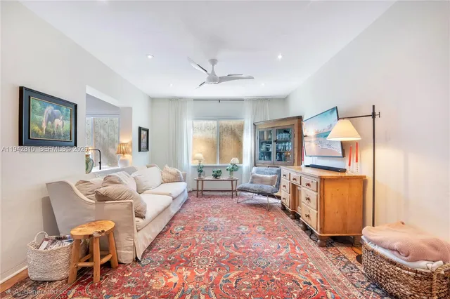 a view of a swimming pool with a sitting space