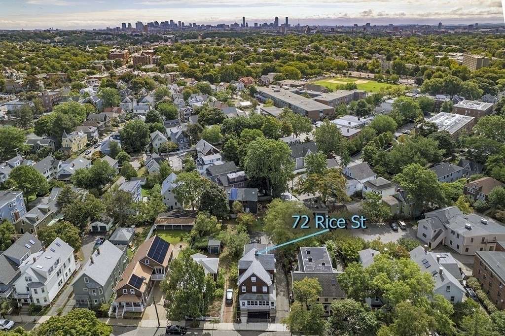 72 Rice Street, Unit 72 Cambridge, MA 02140 - Photo 1 of 20 an aerial view of residential houses with outdoor space