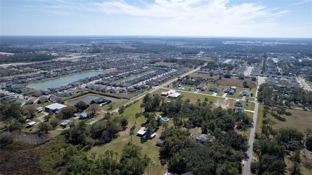 an aerial view of multiple house