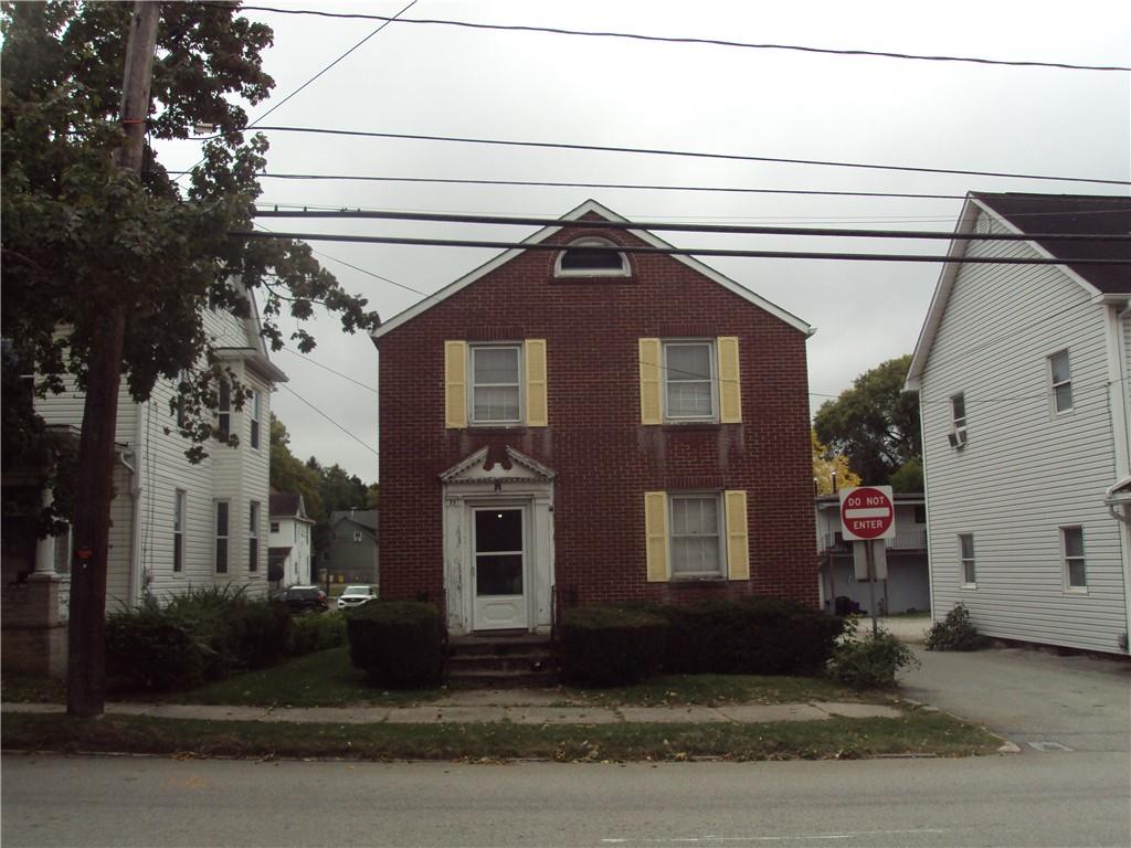 a front view of a house