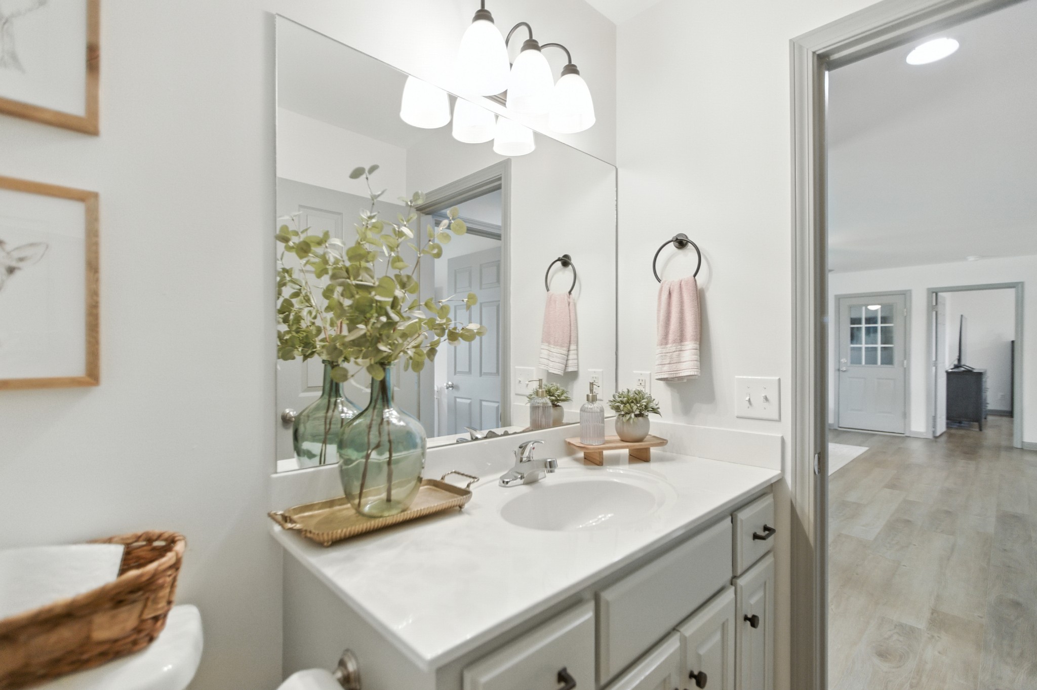 6411 Spring Creek Road Tullahoma, TN 37388 - Photo 37 of 57 a bathroom with a sink and a mirror