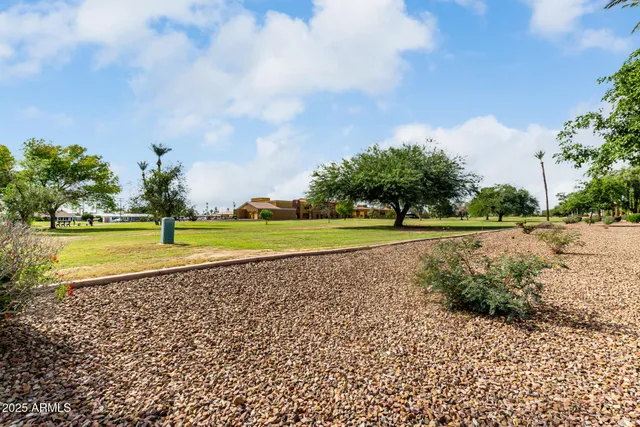 a front view of a building with street