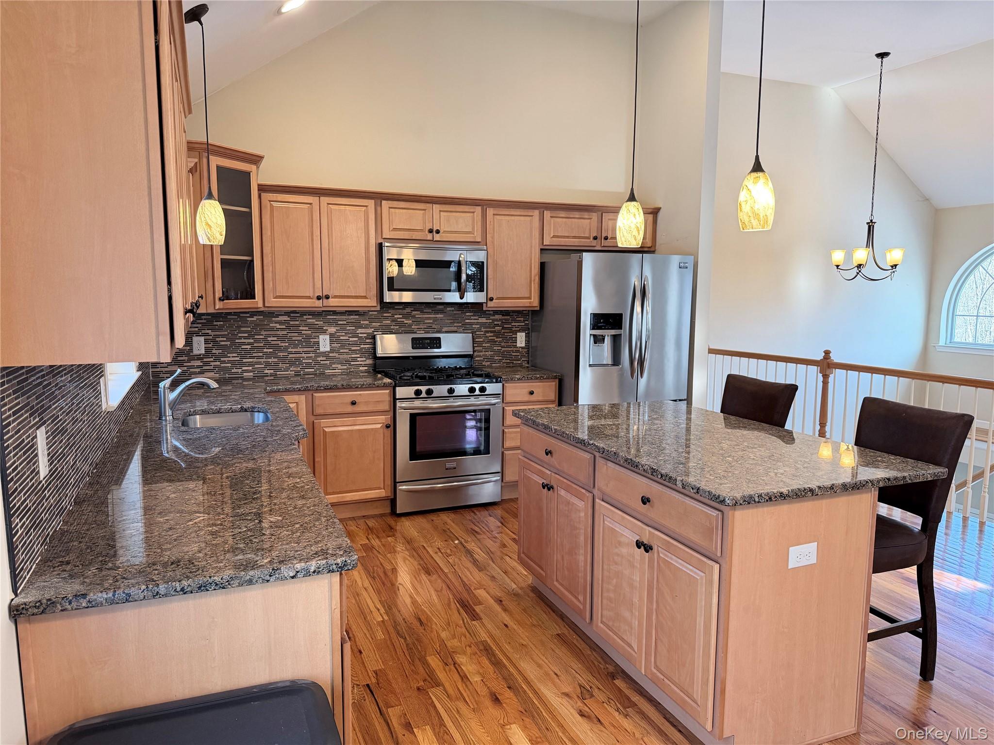 750 Mullock Road Port Jervis, NY 12771 - Photo 2 of 41 a large kitchen with stainless steel appliances granite countertop a stove a sink and a microwave