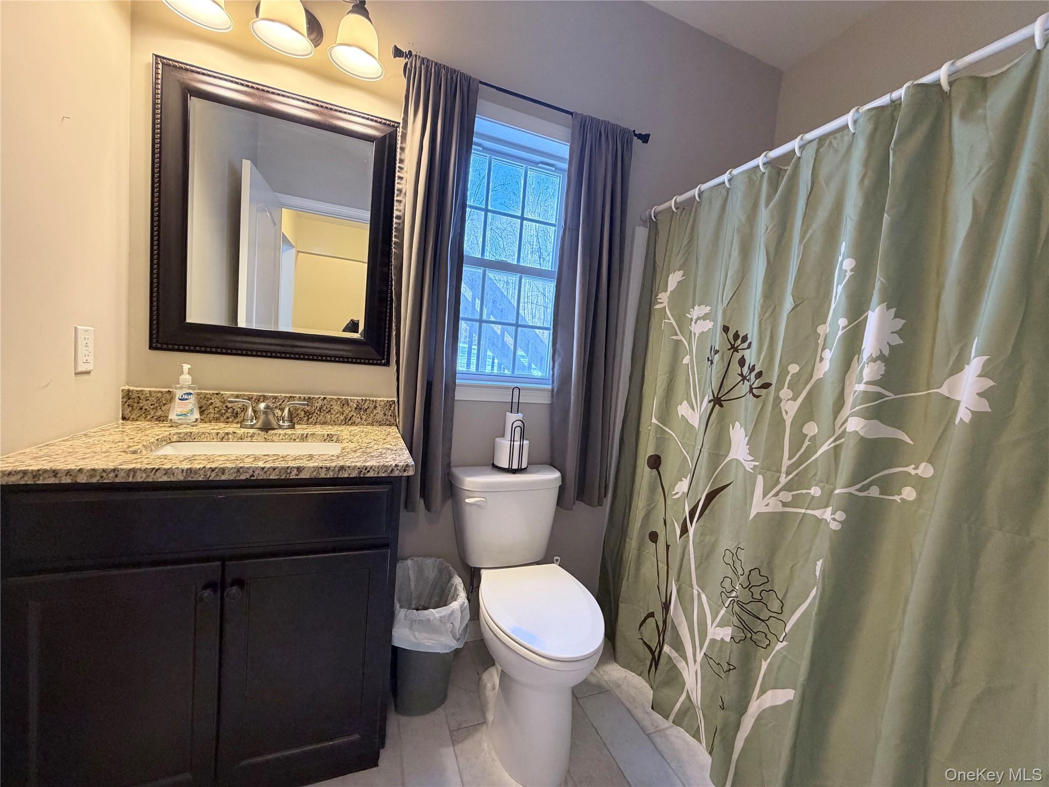 750 Mullock Road Port Jervis, NY 12771 - Photo 26 of 41 a bathroom with a granite countertop sink toilet and shower