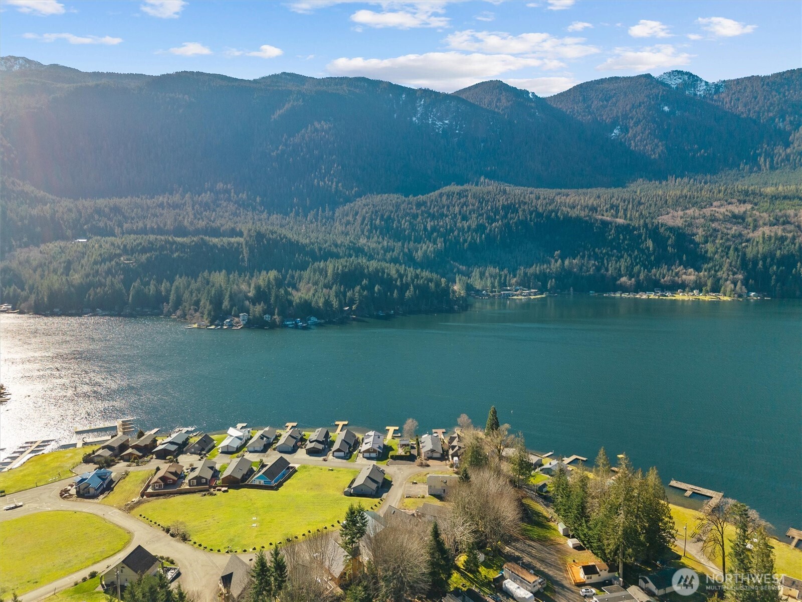 481 Maple Grove Road Port Angeles, WA 98363 - Photo 5 of 40 an aerial view of a houses with a lake view