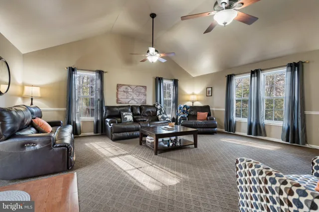 a living room with furniture a fireplace and a chandelier