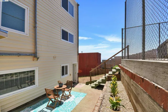 a terrace with seating area