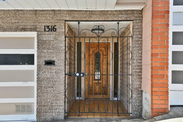 a view of front door of house