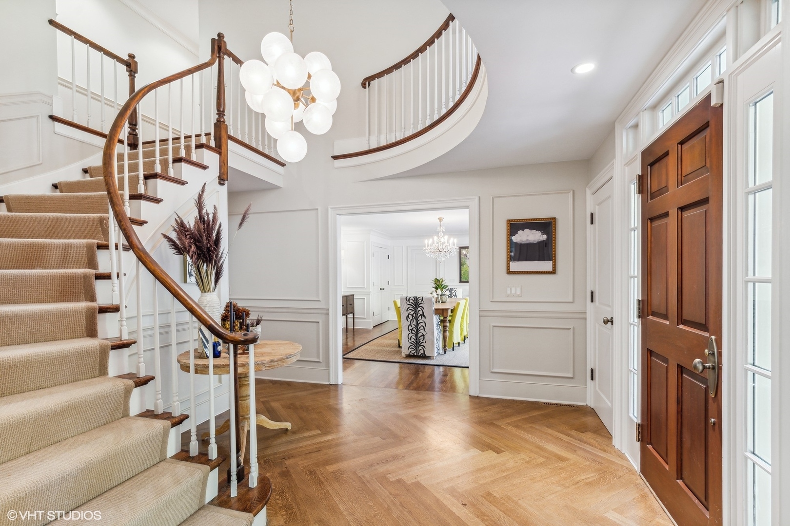 511 Cambridge Lane Lake Bluff, IL 60044 - Photo 3 of 58 a view of entryway and hall with wooden floor