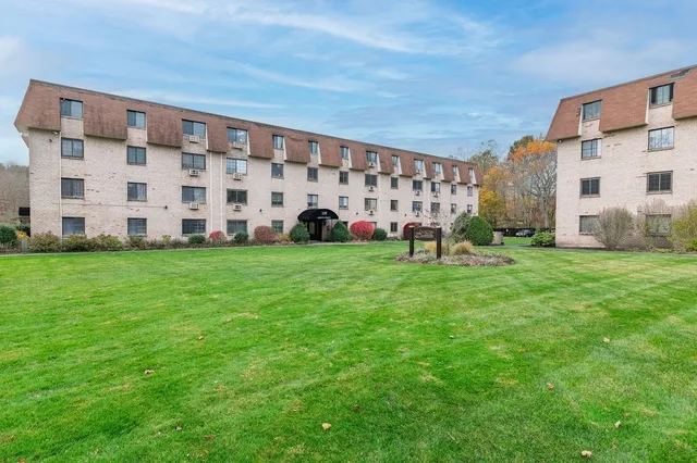 a view of building with garden