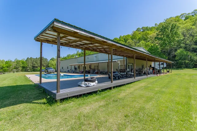 a view of a big room with a large window