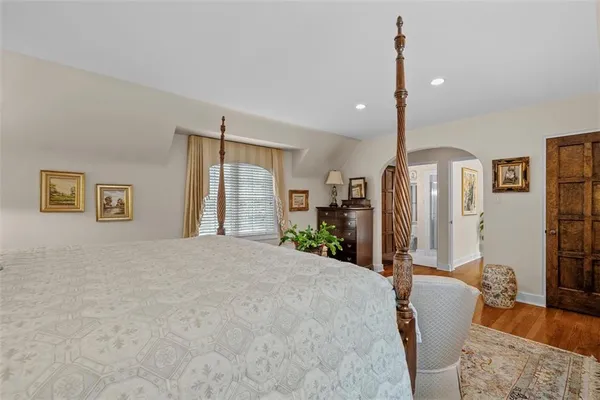 a room with window and furniture