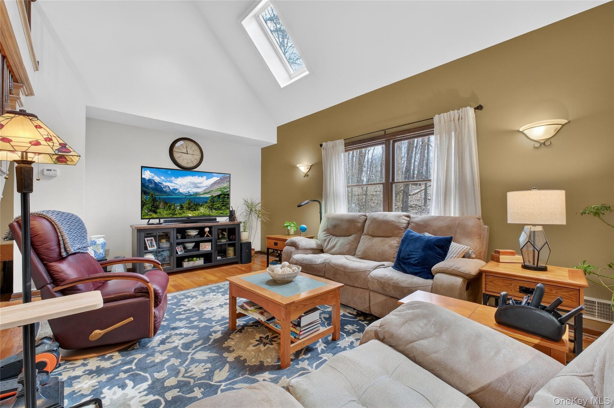 256 Overlook Road Poughkeepsie, NY 12603 - Photo 19 of 47 a living room with furniture a fireplace and a flat screen tv