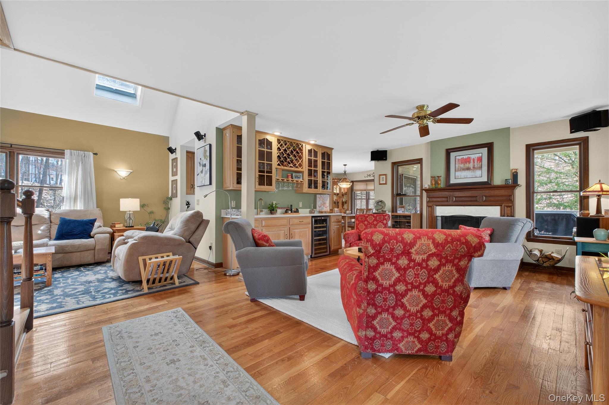 256 Overlook Road Poughkeepsie, NY 12603 - Photo 7 of 47 a living room with fireplace furniture and a wooden floor