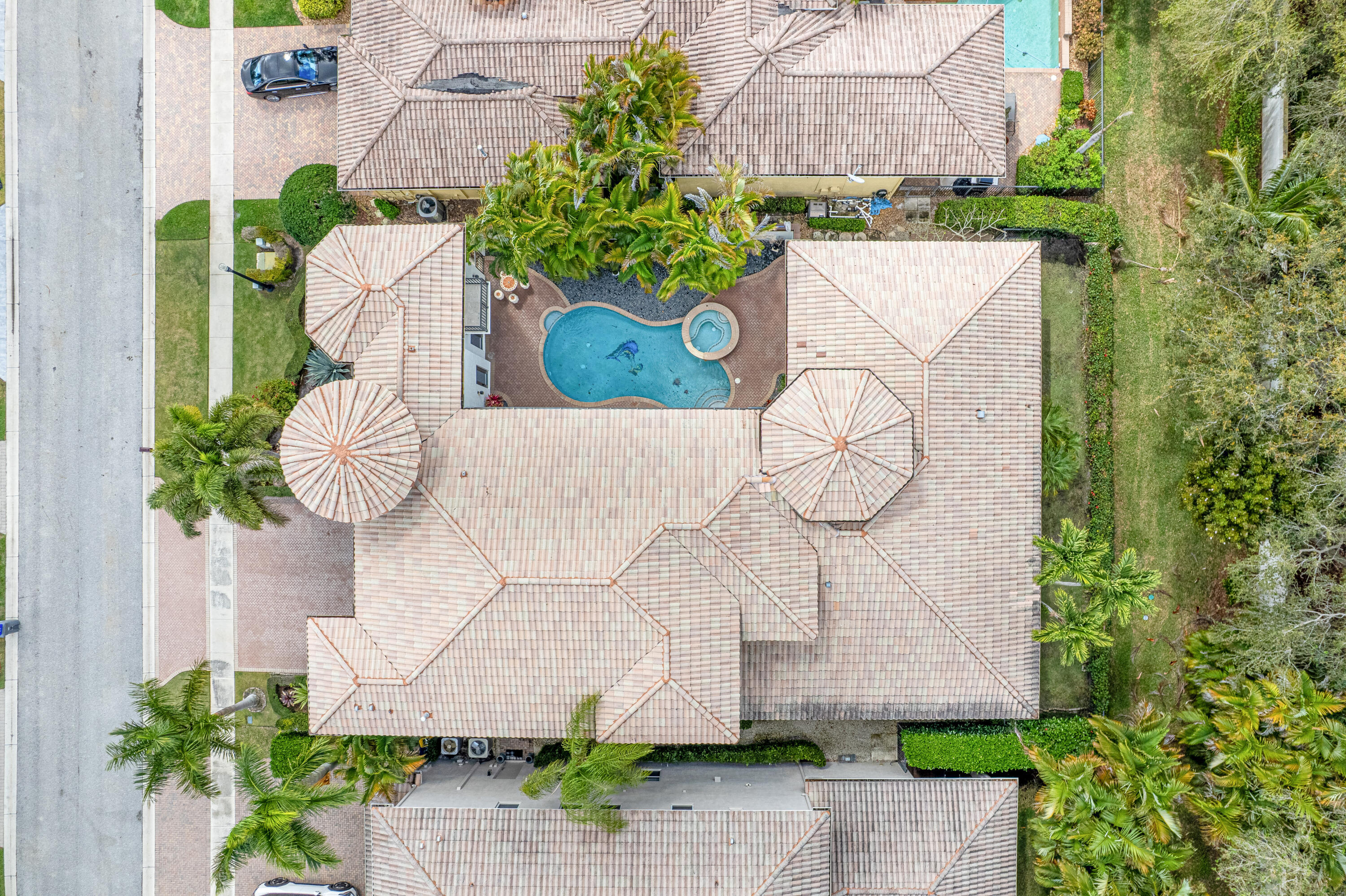 17550 Circle Pond Court Boca Raton, FL 33496 - Photo 5 of 99 a aerial view of a house with a yard and a fountain