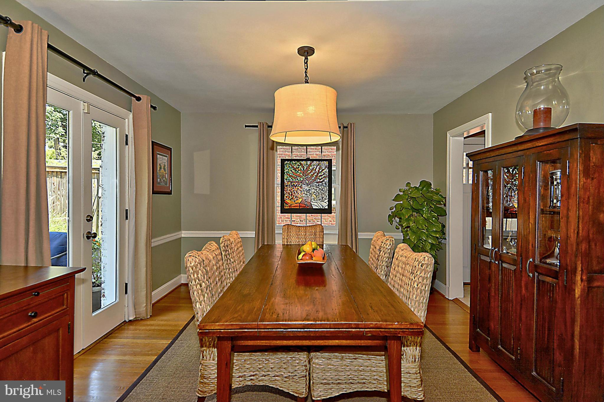 6428 Barnaby Street Northwest Washington, DC 20015 - Photo 9 of 30 Dining Room with French doors to