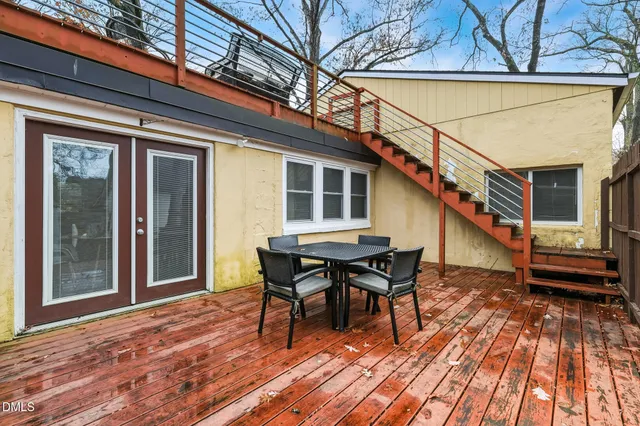 a house view with a seating space
