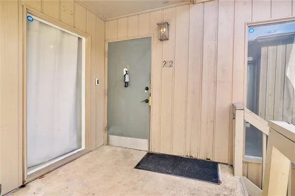 a view of front door