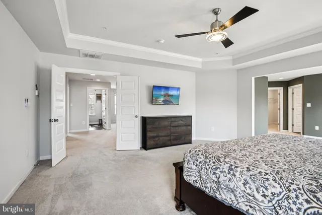 a front view of building with yard