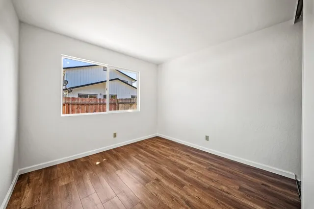 wooden floor in a room