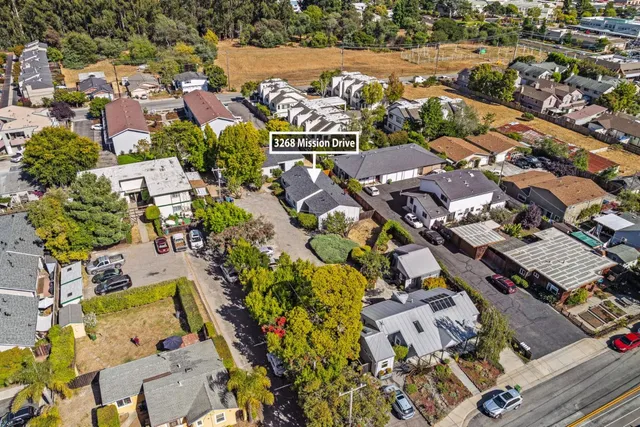 an aerial view of multiple house