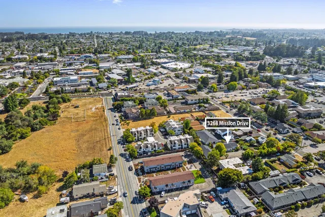 an aerial view of a city