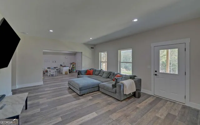 a view of a hallway with a elevator